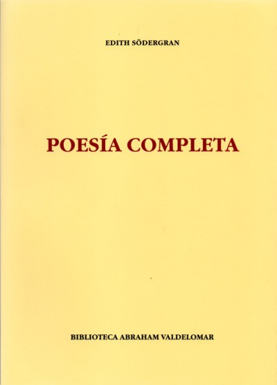 Portada de Poesía completa de Edith Södergran