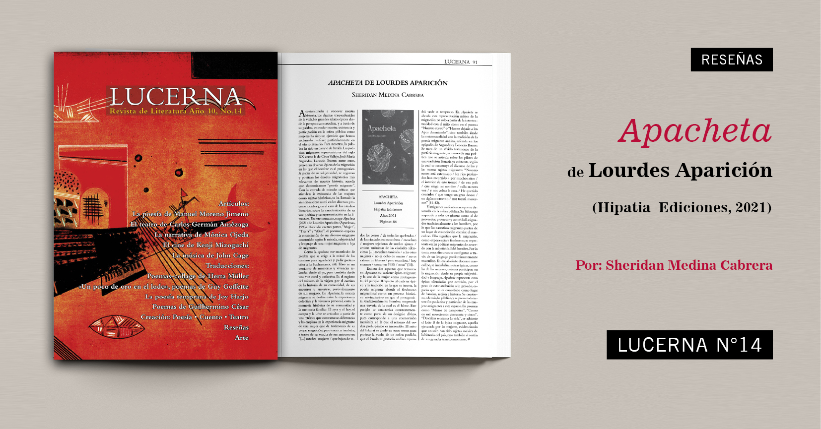 Reseña de Apacheta en Lucerna 14 por Sheridan Medina